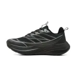 Championes deportivos American Sport modelo Magno, color gris con detalles en negro y verde flúor, entresuela gruesa beige y tecnología Memory Foam.