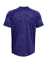 Remera deportiva Under Armour de manga corta, confeccionada en tejido técnico liviano con efecto jaspeado. Presenta cuello redondo y logo de la marca estampado en el pecho.