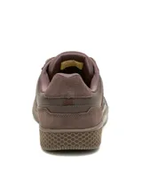 Zapatillas Caterpillar modelo Pause Retro Leather, de color marrón, con diseño minimalista de inspiración retro, confeccionadas en cuero y ante con suela de goma texturizada.