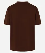 Remera básica Marfinno de cuello redondo y manga corta, confeccionada en algodón peruano con acabado suedine.