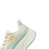 Championes para running 361 Protective Running, color blanco con detalles en amarillo y verde agua. Entresuela de espuma QU!KFOAM LITE y tecnología RAIN BLOCK para proteger de la humedad.