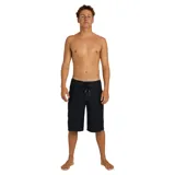 Short de baño Billabong modelo Spec Blast Og de 22 pulgadas, color negro, con cordón ajustable en la cintura y costuras a contratono.