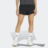 Short de entrenamiento Adidas Workout Essentials 2 en 1 color negro, con diseño deportivo, cintura elástica de tiro medio y el logo de la marca estampado en blanco.