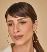 Aros tipo argolla de oro amarillo 10k.