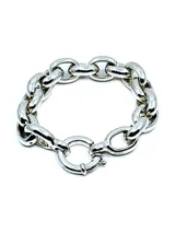 Pulsera de plata 925 con eslabones inflados y cierre marinero.