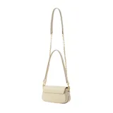Bolso de hombro Marc Jacobs modelo The Clover, confeccionado en piel suave color rosa. Presenta una silueta redondeada con ribetes ornamentales, cierre magnético y el sello J Marc en el frente. Incluye correa de piel extraíble y correa de cadena.