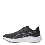 Championes de running Puma Skyrocket Lite 2, color gris oscuro con detalles en negro y suela blanca. Presentan diseño de malla transpirable, cordones ajustables y tecnología de amortiguación en la entresuela.