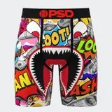 Calzoncillos bóxer de hombre con estampado de billetes y gráficos de estilo cómic.