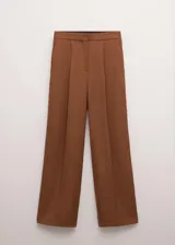 Pantalón de vestir de tiro bajo y diseño recto, confeccionado en mezcla de lana, viscosa y lyocell, perteneciente a la colección Selection.