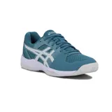 Championes deportivos Asics modelo Gel Rebound, color azul con detalles en blanco. Cuentan con capellada de malla transpirable y suela de goma.