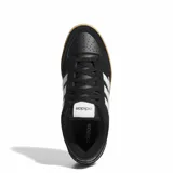 Championes urbanos Adidas modelo Break Start Bold, color negro con las icónicas tres tiras laterales en blanco y suela de plataforma color caramelo.
