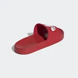 Sandalias Adidas Adilette Lite rojas con logo blanco de la marca en la tira superior.