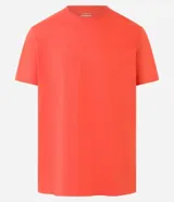 Remera basica masculina Marfinno de corte comfort, confeccionada en algodon peruano de color azul marino, con cuello redondo y mangas cortas de diseño liso.