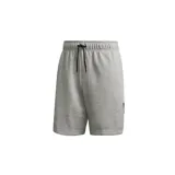 Short deportivo Adidas color gris melange, con cintura elástica ajustable con cordón negro y logo pequeño estampado en la pierna derecha.