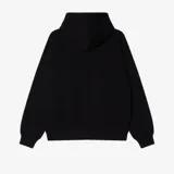 Buzo hoodie negro marca Obey con estampado del logo de la marca en blanco.