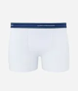 Pack de dos bóxers Lupo de algodón, uno azul marino y otro negro, con cintura elástica con el logo de la marca.