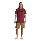 Remera de algodón color bordó con logo Vans estampado en el pecho, corte clásico y mangas cortas.