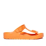 Sandalias de dedo color naranja, ultraligeras, impermeables y cómodas. Confeccionadas con materiales veganos y propiedades antibacterianas.