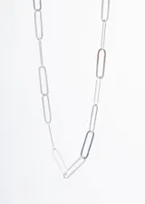 Collar de plata 925 con eslabones tipo forcet.