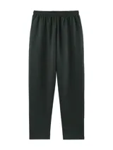 Pantalón de jogging azul marino de corte recto, con cintura elástica ajustable con cordón y bolsillos laterales.