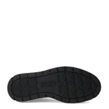 Championes Puma Karmen II Leather de color negro, con diseño urbano y plataforma. Presentan un upper de cuero con detalles sintéticos, cierre de cordones y plantilla SoftFoam+ para mayor amortiguación. La suela de goma robusta proporciona estabilidad y altura.