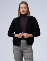 Cardigan tejido negro, marca Sioni.