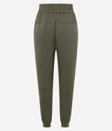 Pantalón tipo jogger de corte holgado con cintura elástica y cordón bicolor ajustable. Presenta puños elásticos en los tobillos y bolsillos laterales.