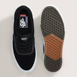 Championes de skate Vans modelo Skate Era Wafflecup, color negro con detalles en blanco. Presentan una construcción resistente con suela WaffleCup que combina durabilidad y flexibilidad, cordones negros y logo de la marca en el lateral y la lengüeta.