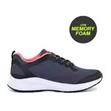 Championes deportivos American Sport Truddy, color gris oscuro con detalles en rosa y suela blanca.