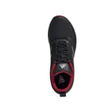 Championes Adidas Runfalcon 2.0 TR para hombre, color negro con detalles en plateado y rojo. Ideales para correr en diferentes terrenos.