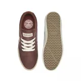 Championes Etnies Barge LS grises con detalles en marrón y suela blanca.