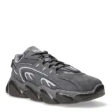 Championes deportivos Push modelo Nueva York, color gris oscuro con detalles en gris claro y blanco. Presentan una suela robusta y un diseño moderno con cordones.