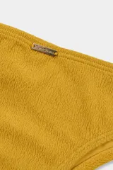 Bombacha de bikini amarilla de tiro bajo, con diseño clásico de cobertura moderada.