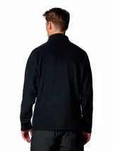 Buzo polar de fleece con cuello alto y cierre frontal de botones a presión. Presenta mangas largas y el logo de la marca bordado en el pecho.