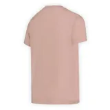 Remera manga corta color rosa viejo, de corte recto y cuello redondo.