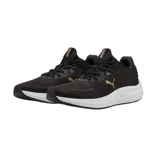 Championes Puma Skyrocket Lite 2 Alt, color negro con suela blanca y detalles en dorado.
