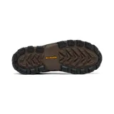 Bota de senderismo Columbia modelo Transverse Hike, color marrón con detalles en negro y beige. Presenta construcción impermeable, parte superior de piel y malla, entresuela amortiguada y suela con tracción todoterreno.