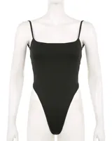 Body negro con breteles finos y espalda descubierta.