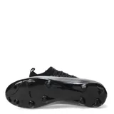 Championes de fútbol Umbro Vibe HG para hombre, diseñados para césped natural. Presentan una capellada sintética de alta resistencia en color negro con detalles degradados en gris y suela con tapones estratégicos para mayor tracción.