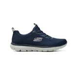 Championes deportivos Skechers Summits Fresh Vision color azul marino con suela blanca y detalles del logo en los laterales. Cuenta con capellada de malla técnica y cordones elásticos.
