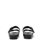 Sandalias Birkenstock modelo Arizona, color negro, con doble tira ajustable con hebillas y plantilla anatómica.