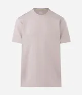 Remera deportiva Get Over de color azul marino, confeccionada en tech fleece con tecnología dry de secado rápido, cuello redondo y manga corta, de corte holgado.