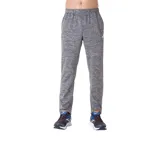 Pantalón de jogging gris jaspeado con cintura elástica y logo blanco en el muslo.