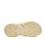 Sandalias deportivas Merrell Speed Fusion Sport para mujer, con tiras ajustables en color amarillo, naranja y rosa. Suela de goma color beige. Veganas y aptas para el agua.