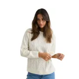 Buzo de punto Rhythm con diseño de trenzas verticales, cuello redondo y mangas largas con puños acanalados.