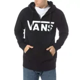 Campera Vans Classic Zip negra con capucha y cierre frontal.