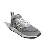 Championes Adidas Multix unisex, color gris con detalles en blanco y negro. Presentan las tres tiras laterales con estampado de camuflaje.
