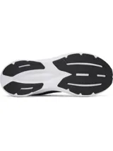 Championes de running Under Armour modelo Assert 11, color negro con entresuela blanca y logo lateral en blanco. Presentan parte superior de malla transpirable con revestimientos de cuero y tecnología de amortiguación Charged+.