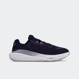 Championes de running Altra Paradigm 8 color azul marino con detalles en violeta y suela blanca.