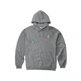 Canguro gris con capucha, cordones ajustables, bolsillo tipo canguro y logo de Etnies en el pecho. Estampa con el nombre de la marca en la manga derecha.